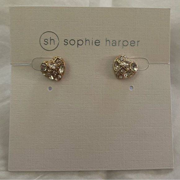 Sophie Harper Crystal Heart Studs - Picture 3 of 3